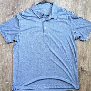 Falls Creek Performance Moisture Wicking Gold Shirt Polo Men's size Large Blue